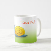Mug Escargot aimé avec le grand coeur (Devant droit)