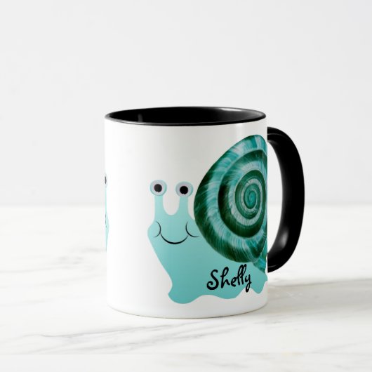 Mug Escargot bleu (Devant droit)