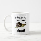 Mug Escargot Qui Va À Mon Propre Pace Drôle Escargot (Gauche)