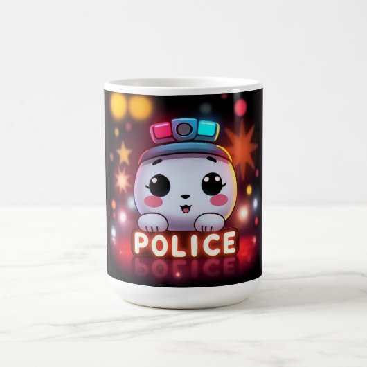 Mug Escouade de police mignonne – Conception de patrou (Centre)