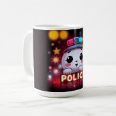 Mug Escouade de police mignonne – Conception de patrou (Devant gauche)