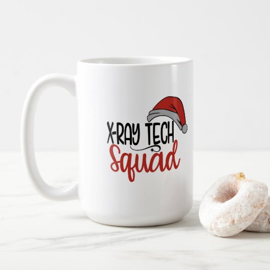 Mug Escouade de rayons X de Noël (Avec donut)