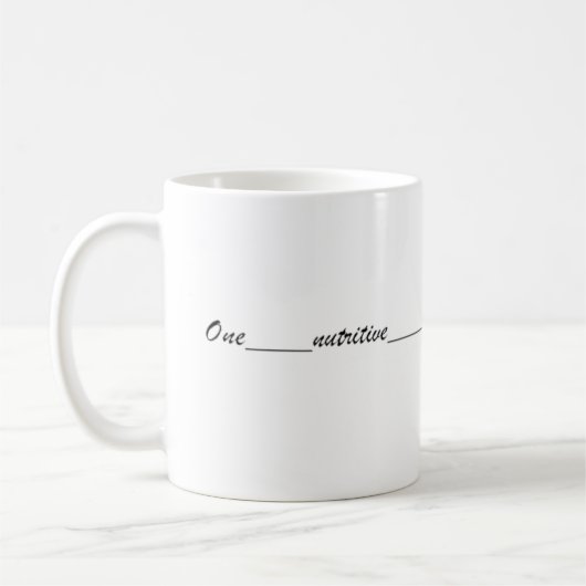 Mug Escribe One nutritive coffee (Gauche)