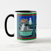 Mug Eskie de vacances et écriture d'ange Matthieu 6:33 (Gauche)