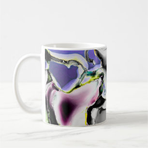 Mug Espace. Arrière - plan blanc brillant. Photo de l'