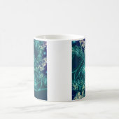 Mug Espace | Art fractal bleu et blanc (Centre)