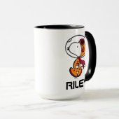 Mug ESPACE | Astronaute de Snoopy | Ajouter Votre Nom (Devant droit)