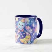 Mug Espace Astronaute Mignon et Planètes (Devant droit)