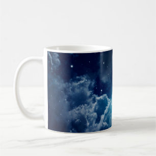 Mug Espace ciel nocturne avec nuage et étoile, nuit, b