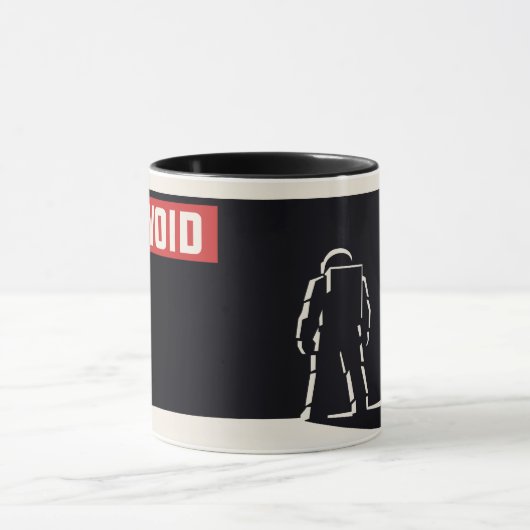 Mug Espace d'Astronaute Noir et Rouge Constructiviste  (Centre)