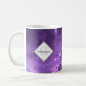 Mug Espace Extérieur Personnalisé Violet Galaxie Monog (Gauche)