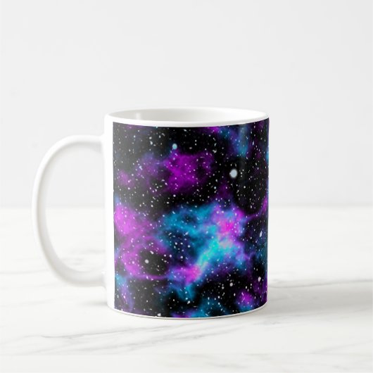 Mug espace Galaxy bleu et violet (Gauche)