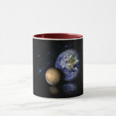 Mug Espace Noir Rouge Bleu Mars Photo Collage (Centre)