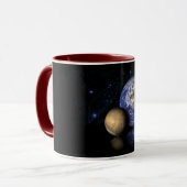 Mug Espace Noir Rouge Bleu Mars Photo Collage (Devant gauche)