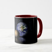 Mug Espace Noir Rouge Bleu Mars Photo Collage (Devant droit)