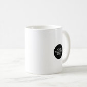 Mug Espace réservé pour logo circulaire noir minimal | (Devant droit)