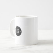 Mug Espace réservé pour logo circulaire noir minimal | (Devant gauche)