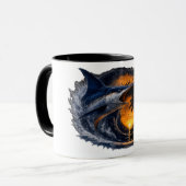 Mug Espadon Sunset Wave – Art océanique tropical surré (Devant gauche)