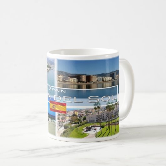 Mug Espagne - Espana - Costa Del Sol - (Devant droit)