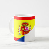Mug espagne france pays voisins moitié drapeau symbole (Devant gauche)