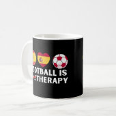 Mug Espagne Le football est comme la thérapie (Devant gauche)