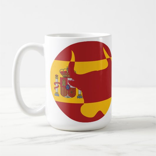 Mug Espagne Taurus Espagne drapeau national animal (Gauche)