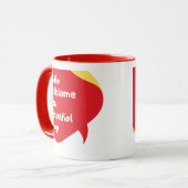 Mug Espagnol seulement aujourd'hui - 11 Rouge d'une on (Devant gauche)