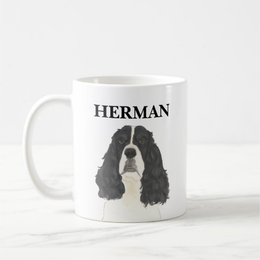 Mug Espagnol Springer anglais noir et blanc (Gauche)