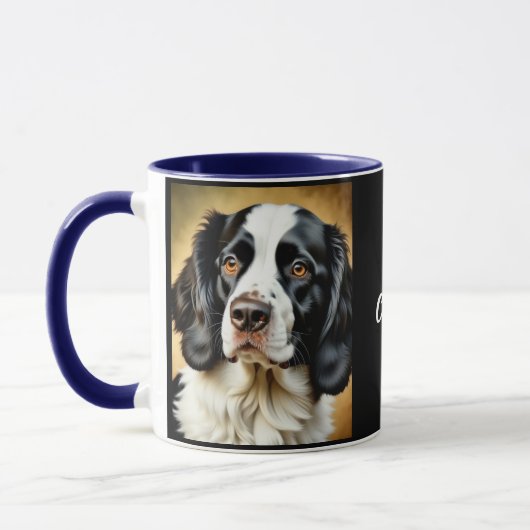 Mug Espagnol Springer noir et blanc. Personnalisé (Gauche)