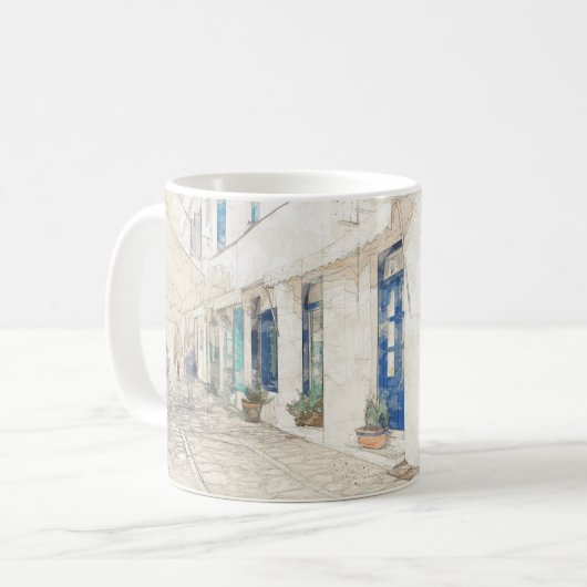 Mug Espèces de rues traditionnelles grecques, Grèce (Devant gauche)