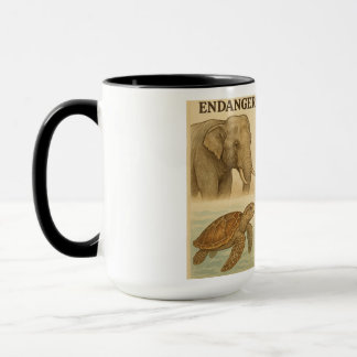Mug Espèces en péril Illustration Vintage