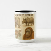 Mug Espèces en péril Illustration Vintage (Centre)