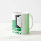 Mug Espéranto "fermas de pordo d'unu de Kiam, (Devant droit)