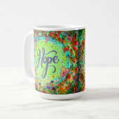 Mug Espère Joli Floral Whimssical Inspirationnel Vert (Devant gauche)