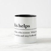 Mug "Espérons que cela aide" Citations de bureau amusa (Centre)