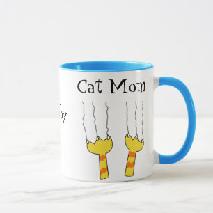 Mug Espiègle drôle de maman de chat d'éraflures de