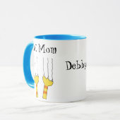 Mug Espiègle drôle de maman de chat d'éraflures de (Devant gauche)