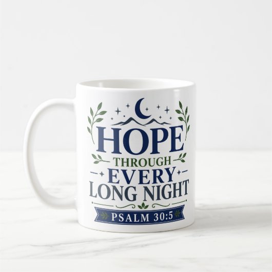 Mug Espoir à travers chaque longue nuit Motivation chr (Gauche)