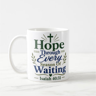 Mug Espoir à travers la saison d'attente Citation des 