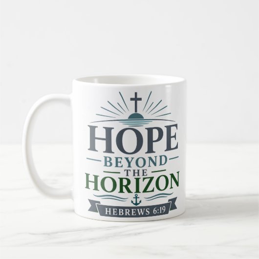 Mug Espoir au-delà de l'horizon Citation de dévotion s (Gauche)