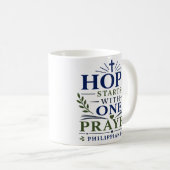 Mug Espoir Commence Avec Une Prière Dévootionnel Chrét (Devant droit)