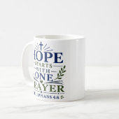 Mug Espoir Commence Avec Une Prière Dévootionnel Chrét (Devant gauche)