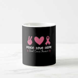 Mug Espoir d'amour en paix Ruban rose pour la sensibil