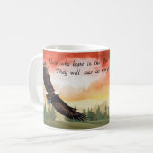 Mug Espoir et force Isaïe Bible Verse (Devant gauche)