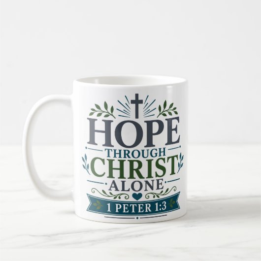 Mug Espoir par Christ seul Dévotion scripturaire (Gauche)