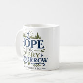 Mug Espoir pour chaque citation de dévotion du matin d (Devant gauche)