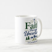 Mug Espoir scripturaire à travers l'incertitude Citati (Devant droit)