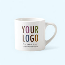 Mug Espresso avec logo de l'entreprise 6 oz Pas de