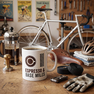 Mug Espresso et Miles de Base Cycliste Amateur de Café