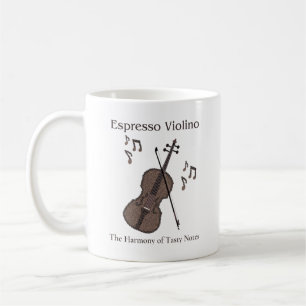 Mug Espresso Violino-Violon créé avec des grains de ca